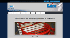 Desktop Screenshot of kaiser-biegetechnik.com